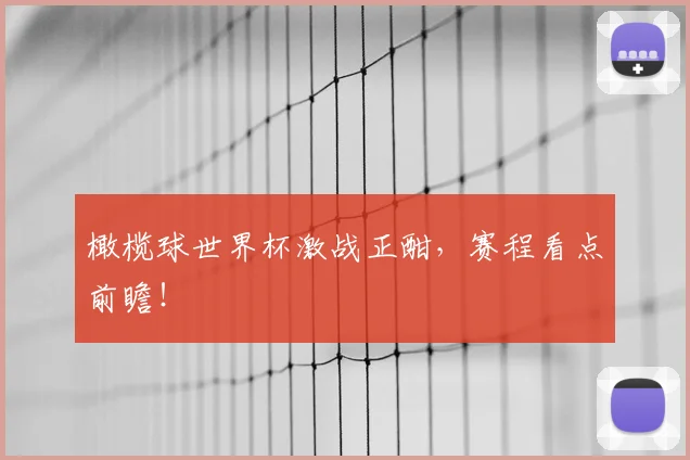 橄榄球世界杯激战正酣，赛程看点前瞻！